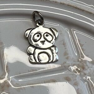 Vintage Panda Bear Charm Pendant 925 Sterling Silver NOS